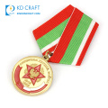 Высокое качество персонализированный металлический сплав цинка на заказ награда фэнтезийная эмаль военная медаль честь с короткой лентой